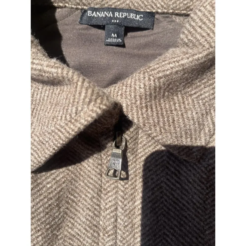 Banana Republic Mid-weight Melton Full-Zip Jacket size M